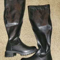 Torrid Black Thigh High Boots 