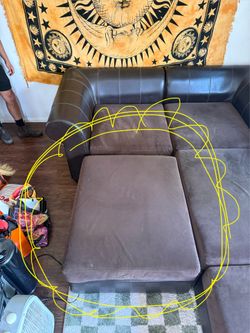 Brown ottoman