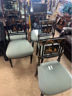 Set Of 5 Maitland Smith Style Chairs