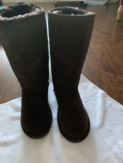 BEARPAW DARK BROWN BOOTS SIZE 7
