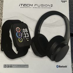 iTech Fusion 2 Smart Watch And Bluetooth Headphone 