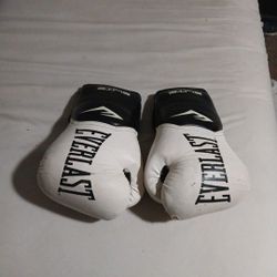 (Everlast) White Boxing Gloves 12oz 