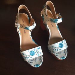 Leather Lucky Brand Platform Shoes Size 7