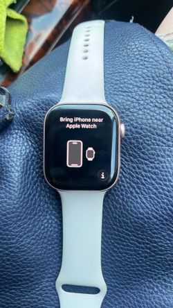 Apple Watch with white Sport Band