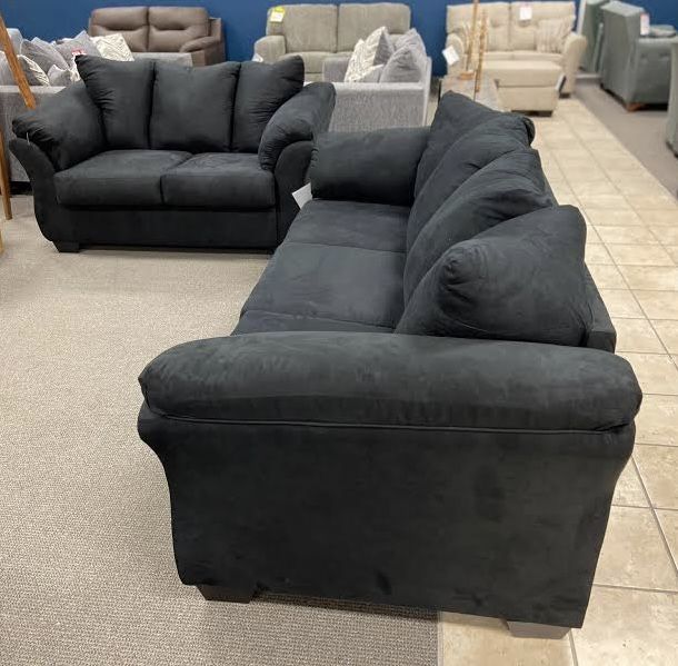 Darcy Black Sofa And Loveseat 2pc