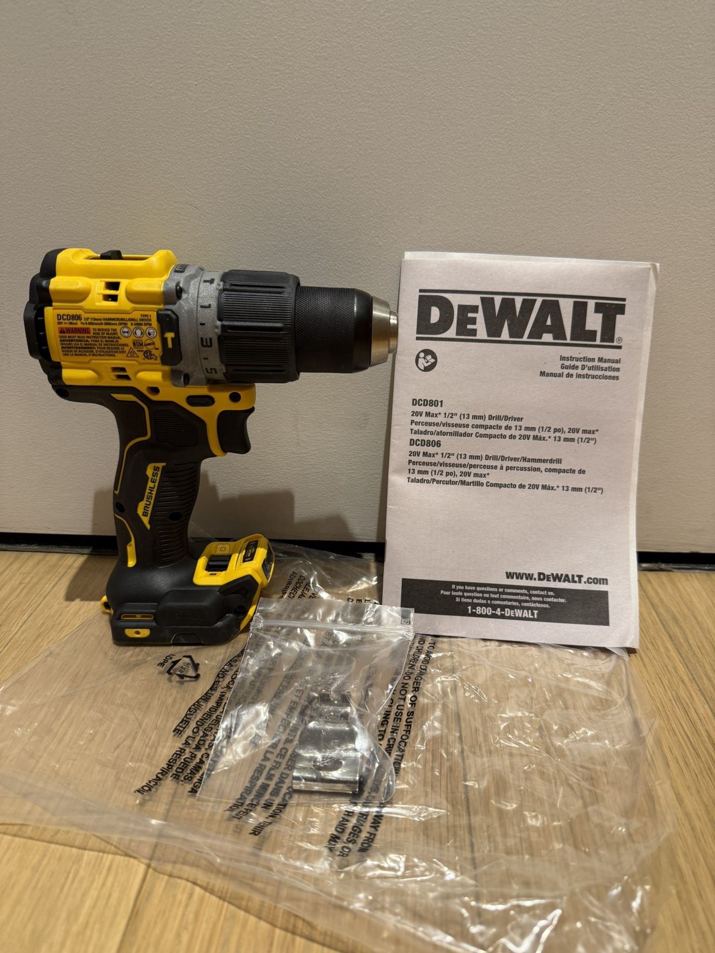 Dewalt XR Drill / Hammer drill - DCD806 - BRAND NEW