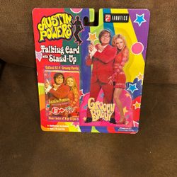 VINTAGE 1999 Austin Powers Talking Card & Stand-Up - Groovy Baby! - NEW