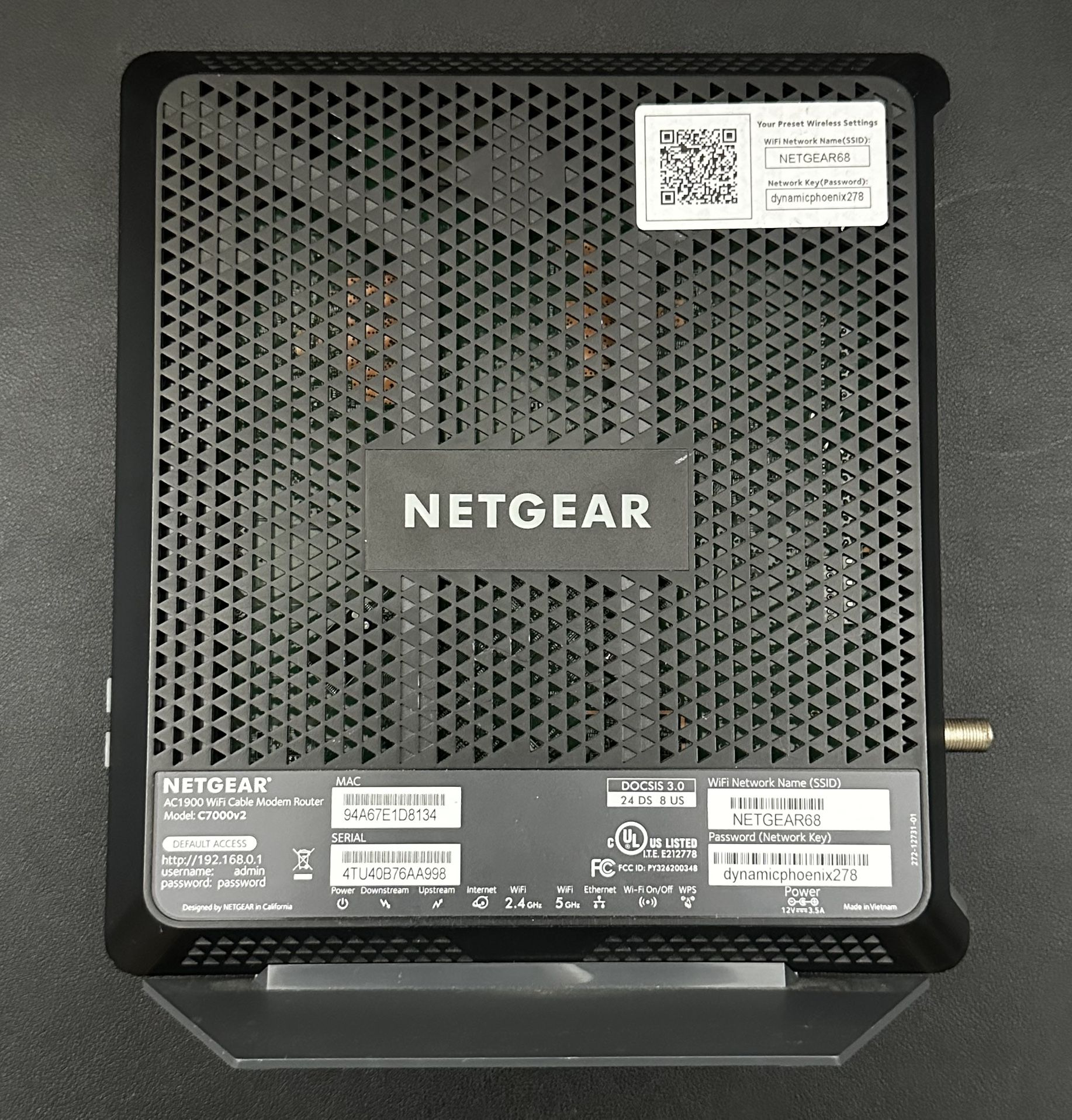 Netgear WiFi Modem/Router