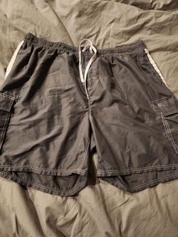 Mens gray swim shorts