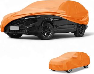 Honda CRV Orange Car Cover with All Weather Protection, Anti-UV & Left Size Zipper - Retail $96