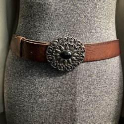 Brown Leather Belt 