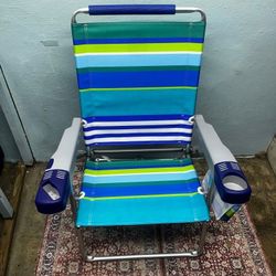 Rio Brands 17" Extended Height 4-Position Folding Beach, Camping, Lawn Chair