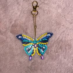 Butterfly gem keychain.