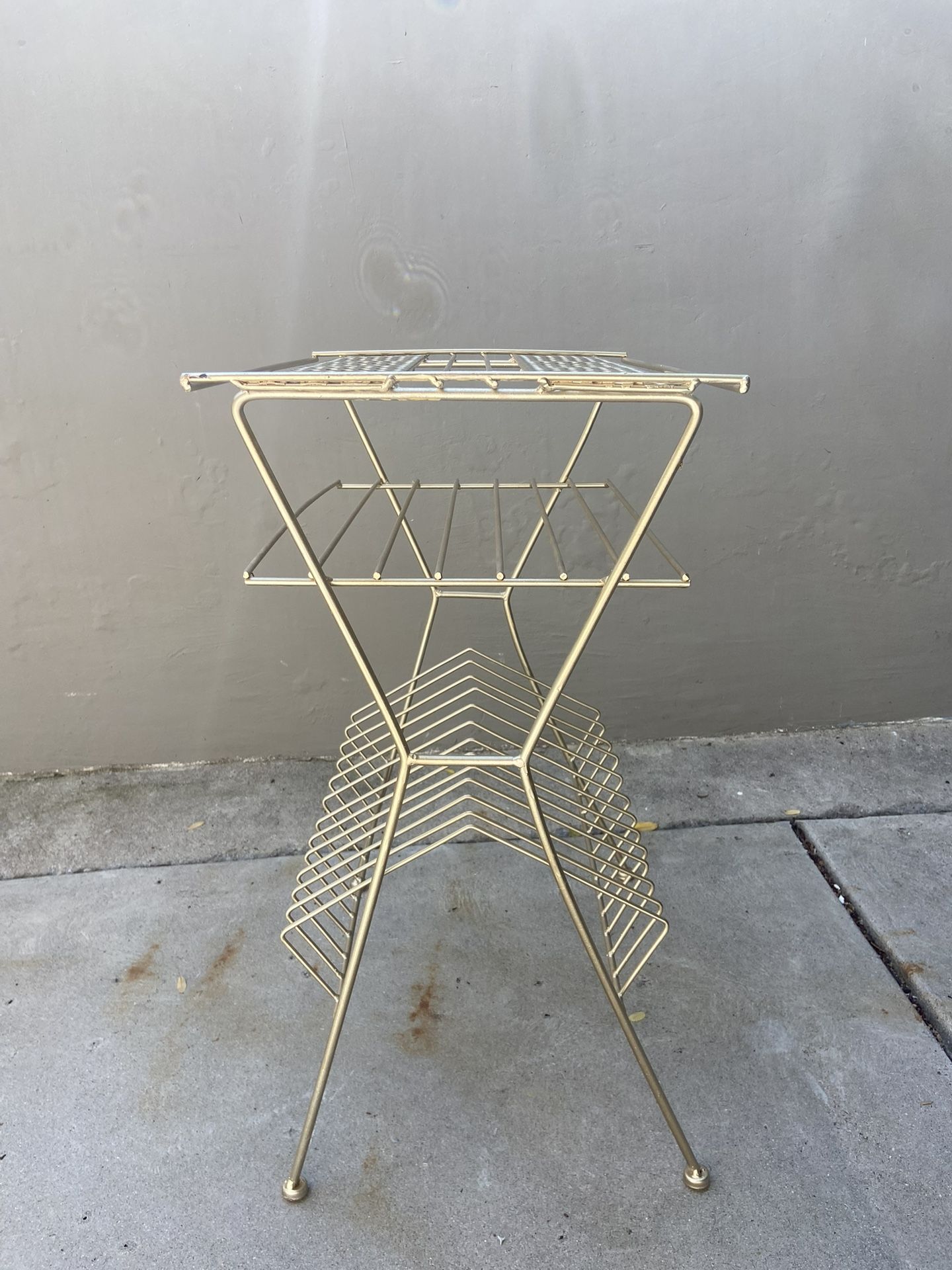 Record player/record holder side table