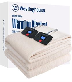 Westinghouse Electric Blanket King, Flower Jacquard Heated Blanket King Size with 10 Heating Levels and 1-12 Hours Auto-Off, Flannel to Sherpa Reversi