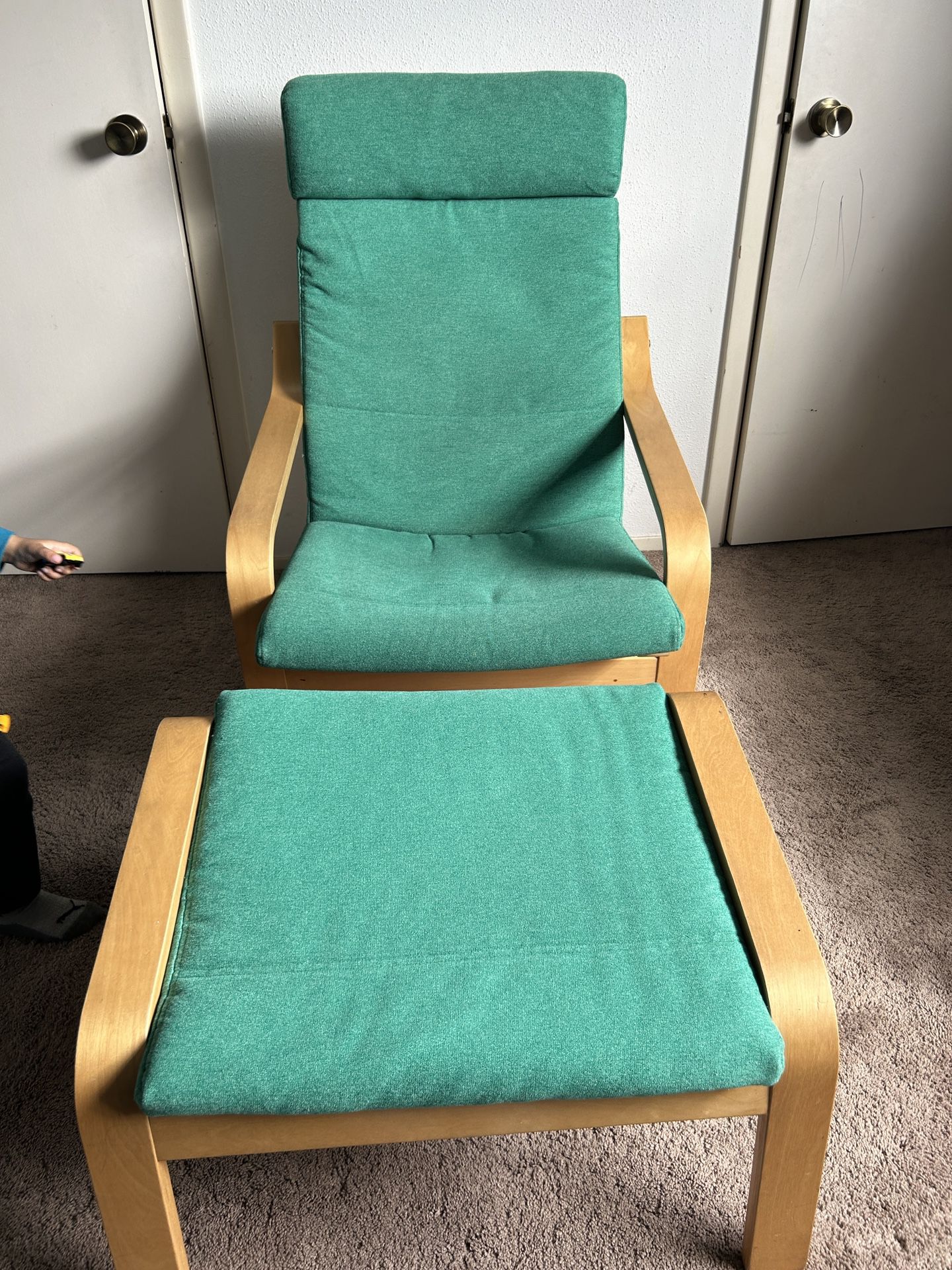 Ikea Poang Chair And Ottoman