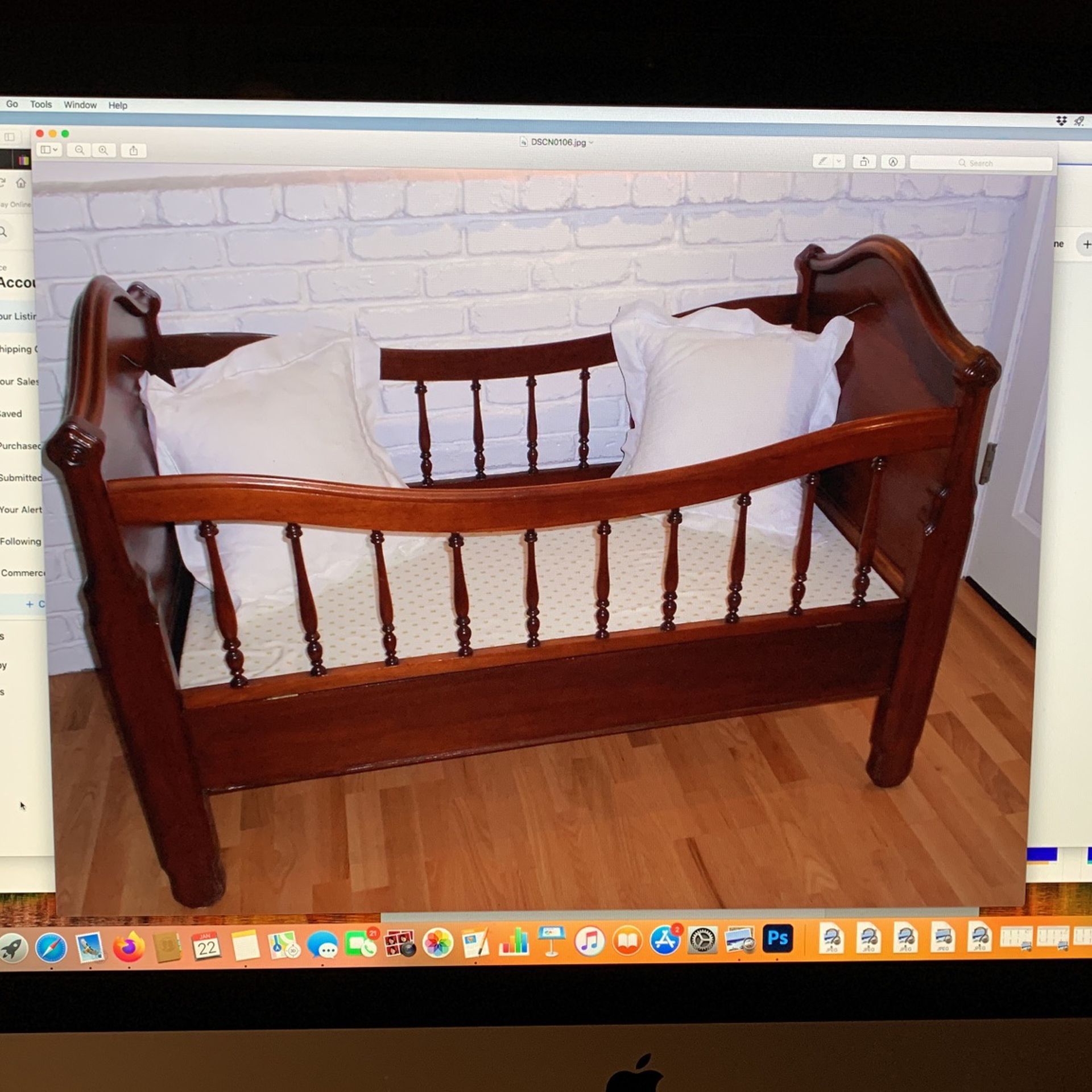 Antique Wooden Crib or Love Seat