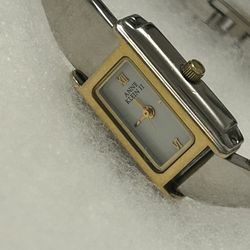 Anne Klein II Ladies' Silvertone Quartz Watch 10/6096 Clasp Bracelet Band 