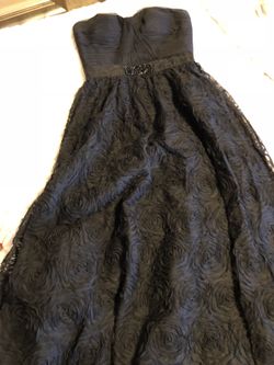 Black strapless prom dress like new size 8