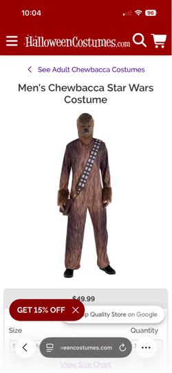 Chewbacca Adult  XXL Star Wars Costume