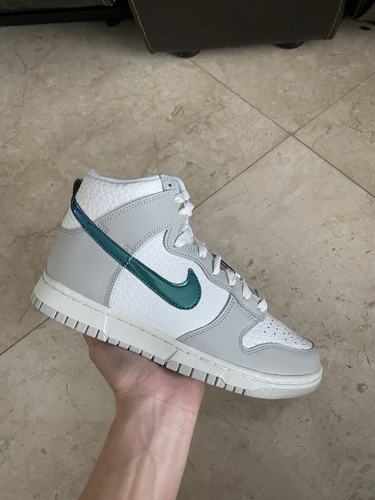 White Dunk High Pure Platinum Nike Dunk High 