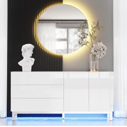 Brand New Glossy White Side Board dresser 