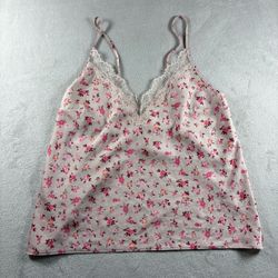 Y2K Victoria's Secret Women’s M Pink Floral Babydoll Chemise Slip Fairy #7A