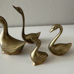 Four Copper Ducks 