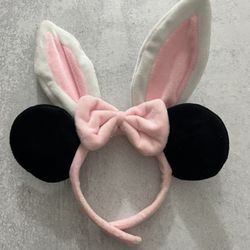 Easter Bunny Disney Minnie Mouse Ears Pink/White Kids Headbands 