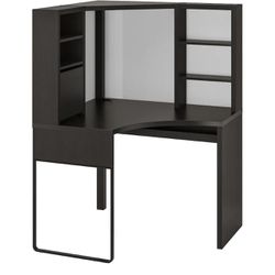 Corner Desk black/brown LIKE NEW