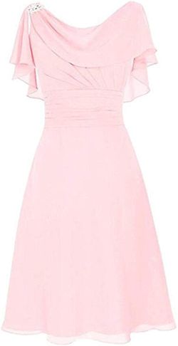 Aniywn Formal Bridesmaid Cocktail Dress in Pink