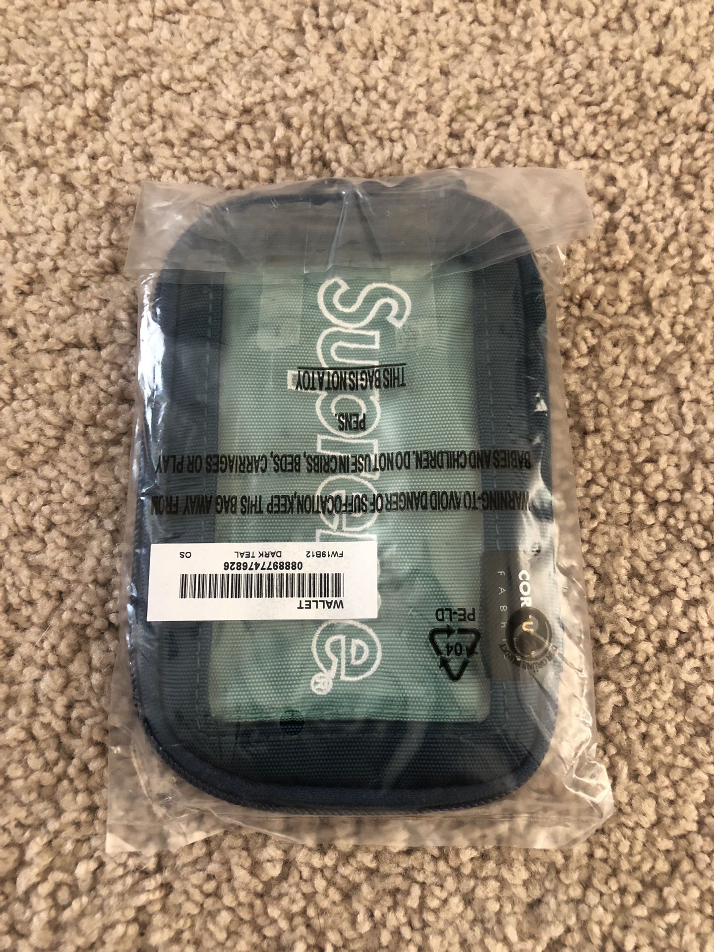 Supreme Wallet 19FW Dark Teal