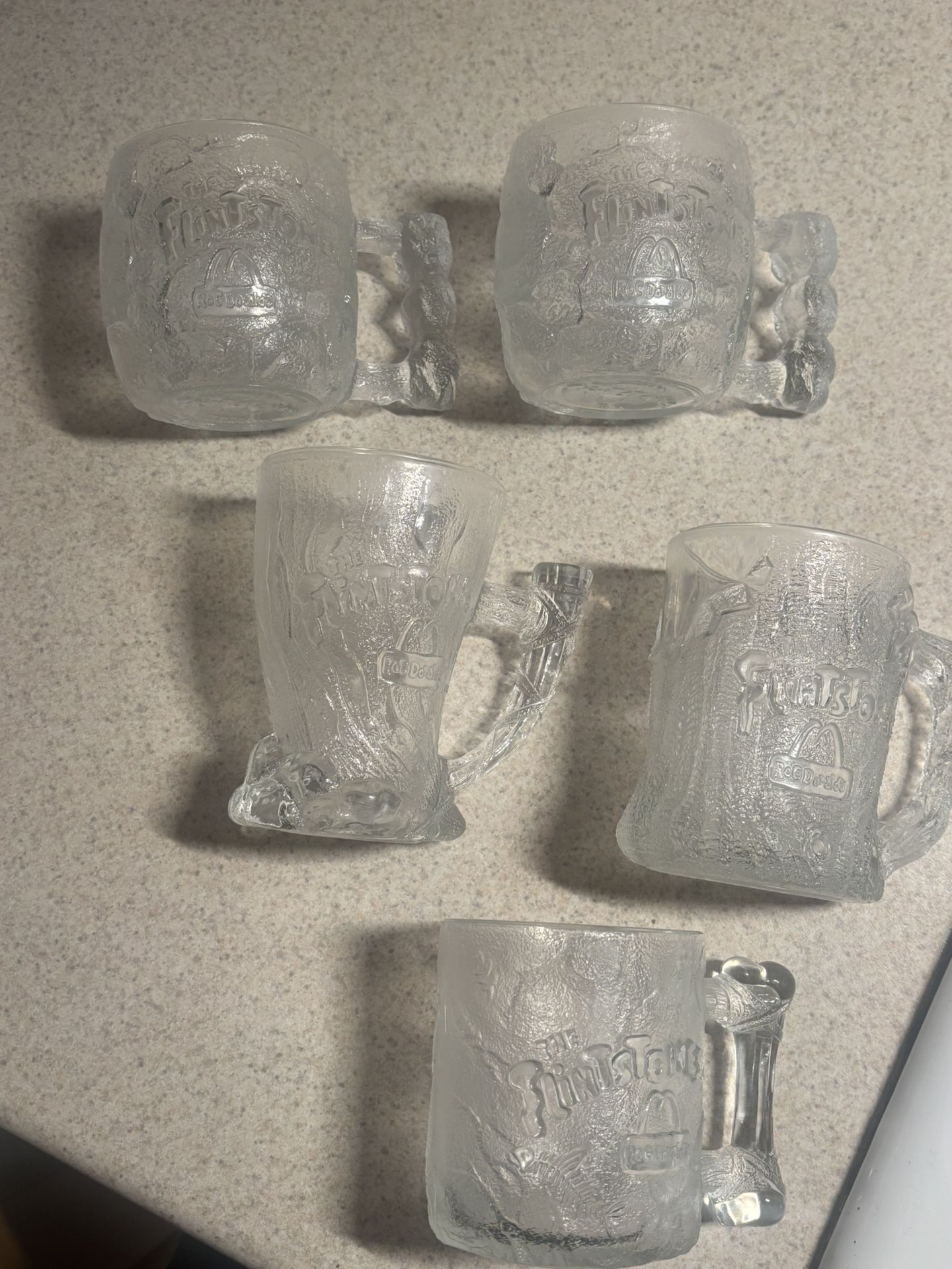 5 Flinestone McDonald’s  Glasses 
