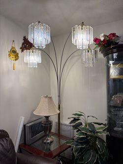 5-Light Crystal Arc Floor Lamp