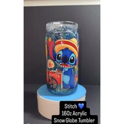 Stitch Snow Globe Tumbler