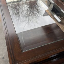 Brown Glass Top Coffee Table
