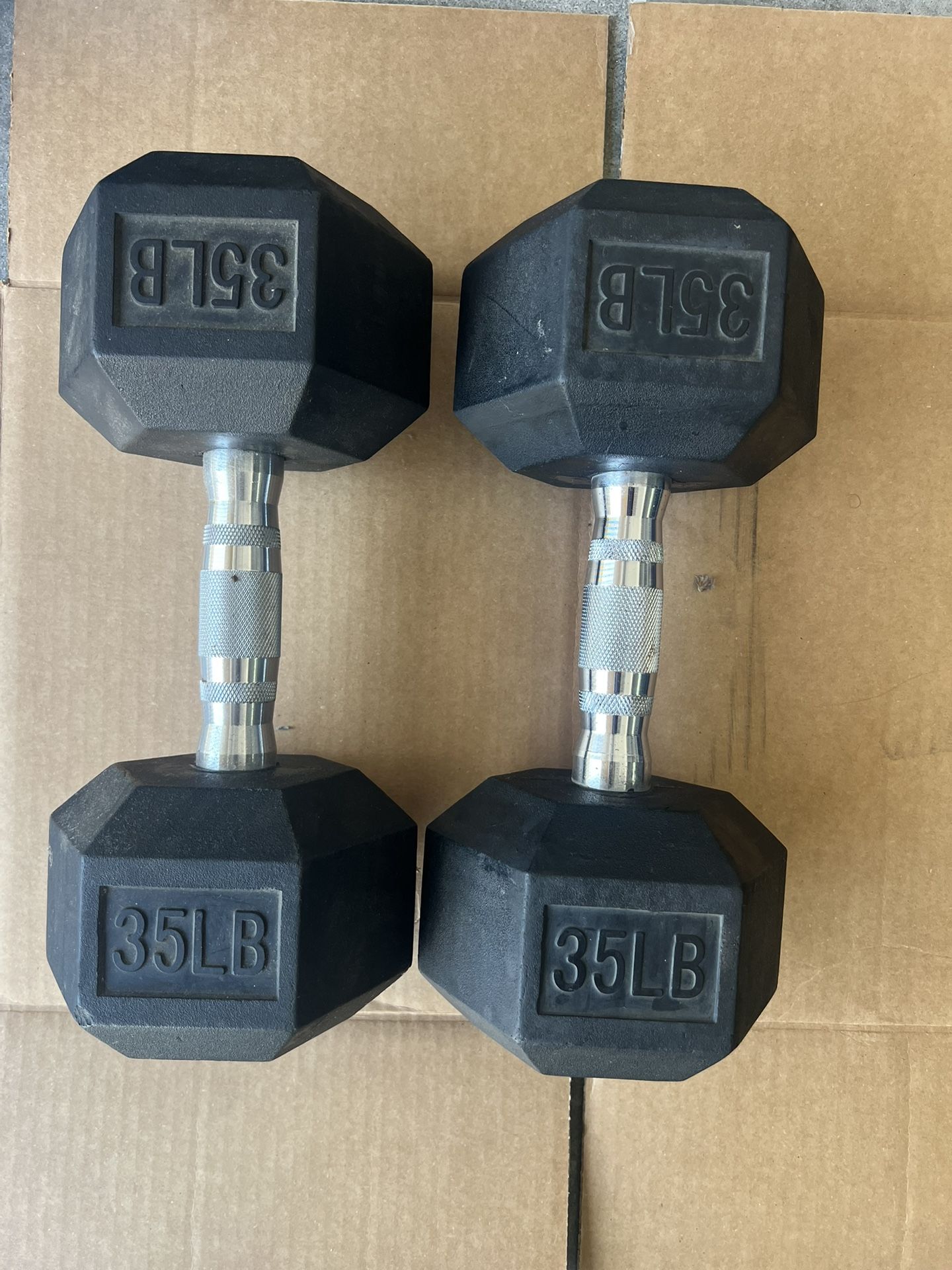 Coated Hex Dumbbells 2-35