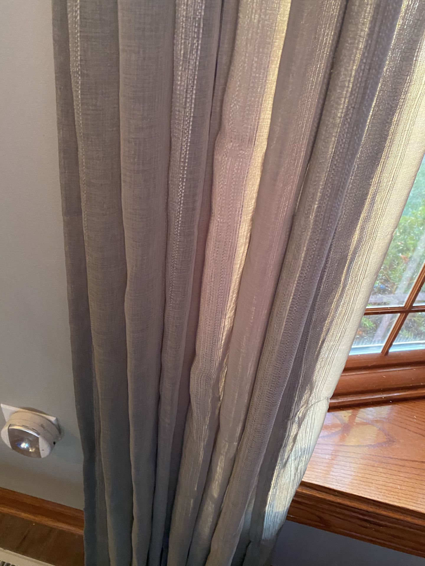 Light Green Curtains And Rod 84 Inches