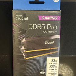 Crucial Pro DDR5 RAM 32GB Kit (2x16GB), 6400MHz CL32