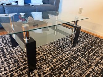 Two-Tier Glass Coffee Table