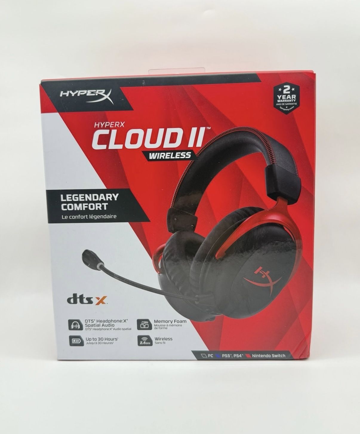 HyperX Cloud II Wireless Gaming Headset for PC, PS5, PS4, Nintendo Switch