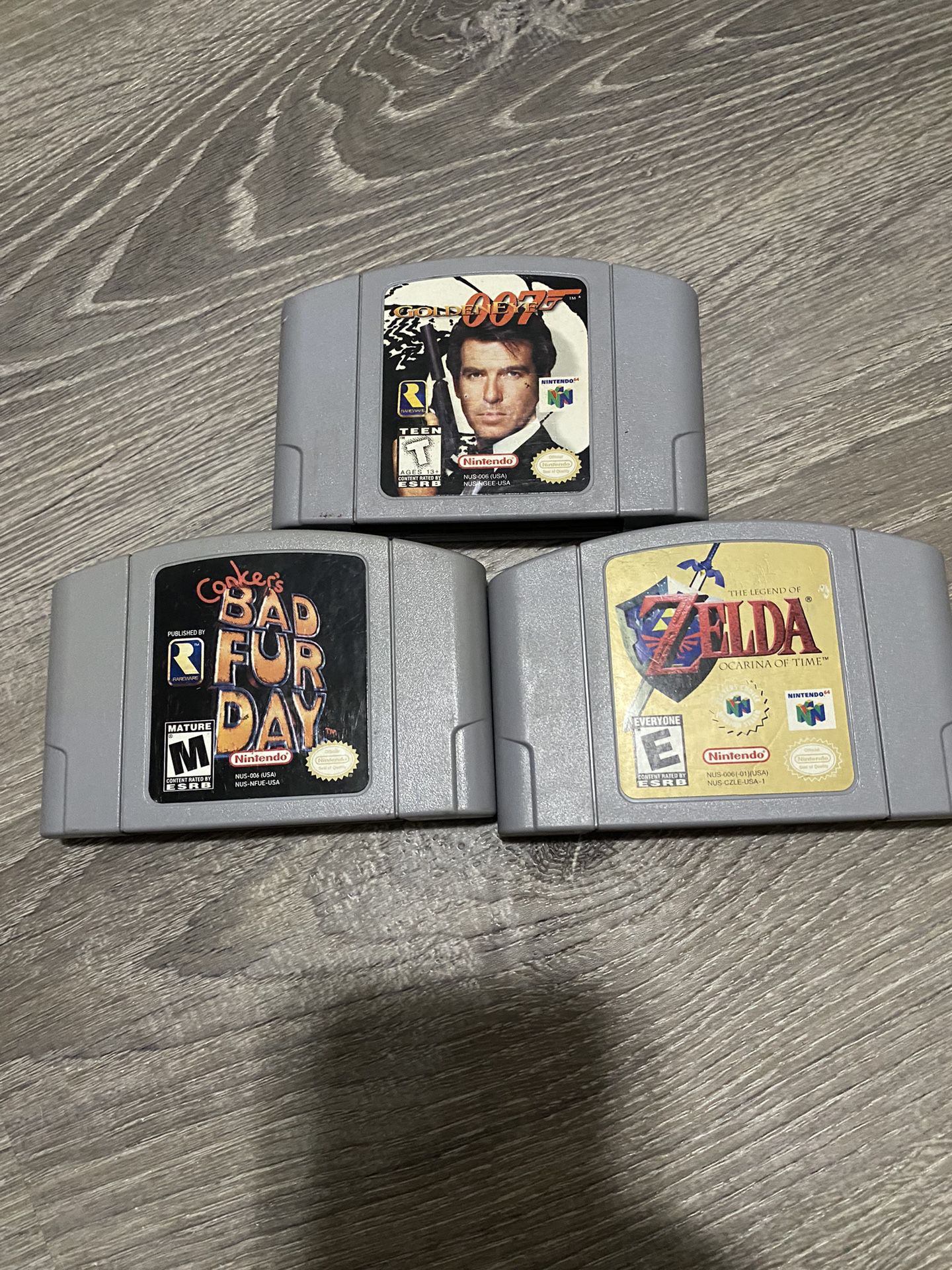 N64 Games (Zelda Ocarina , 007 Goldeneye, Conker’s Bad Fur Day)