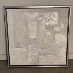 25” X 25” Abstract Textured Painting Boxed Frame