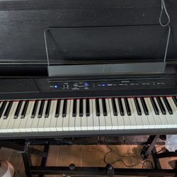 Alesis Recital Keyboard With Cover, Stand , And Seat +Accessories 