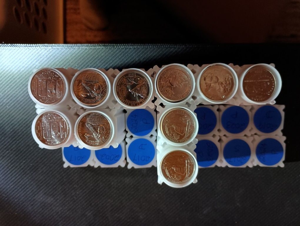 10 Rolls Uncirculated Quarters 