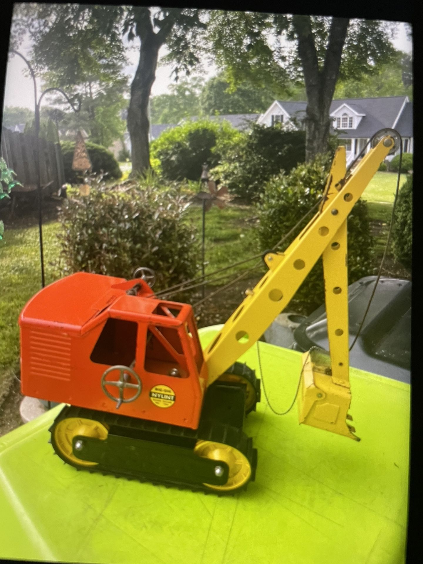 Vintage Nylint Orange Big Dig Power Digger 100% complete and functioning Great condition