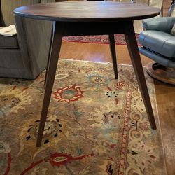 Beautiful Walnut Wood Round Small Dining or Side Table