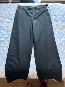 Black Wide-Leg Dress Pants