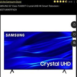 SAMSUNG 55" Class TU690T Crystal UHD 4K Smart Television 