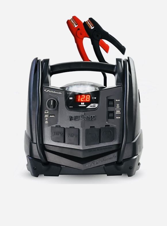 Schumacher Electric 4-in-1 Lithium Battery Farm and Ranch Portable Power Station and 1,200A Peak 12V Jump Starter And Air Compressor Will jump your c